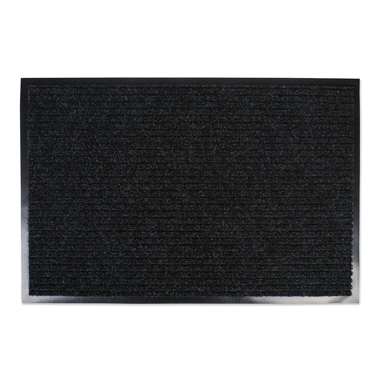 DII® J&M Charcoal Ribbed Walk Off Utility Mat, 30" x 48"